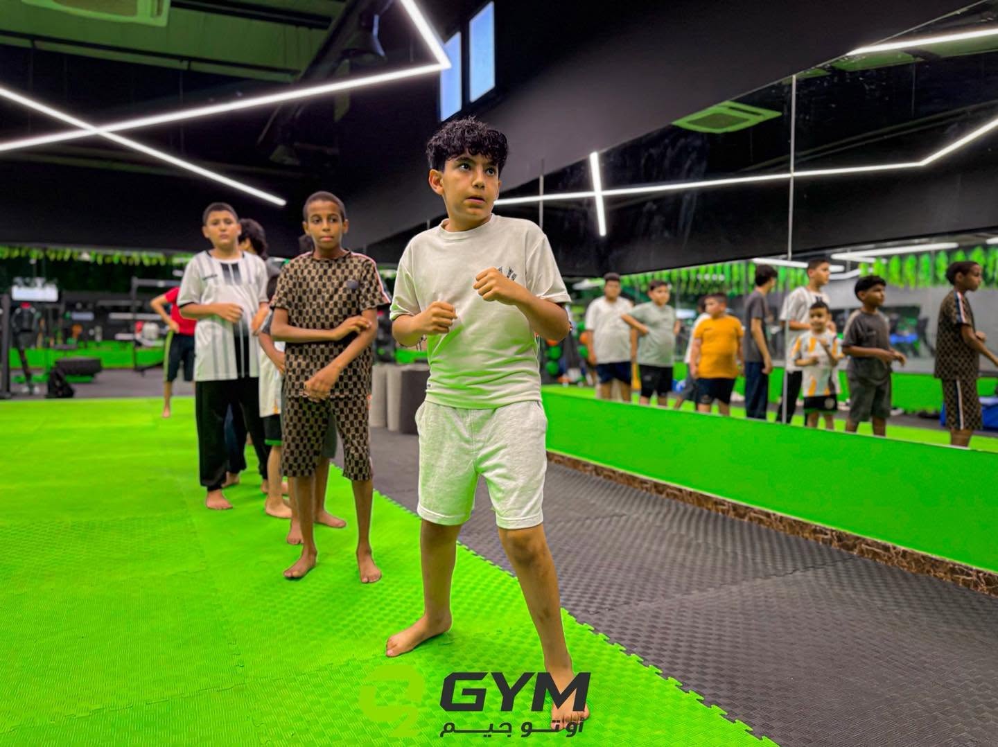 Children training together in the O2 Gym kids studio